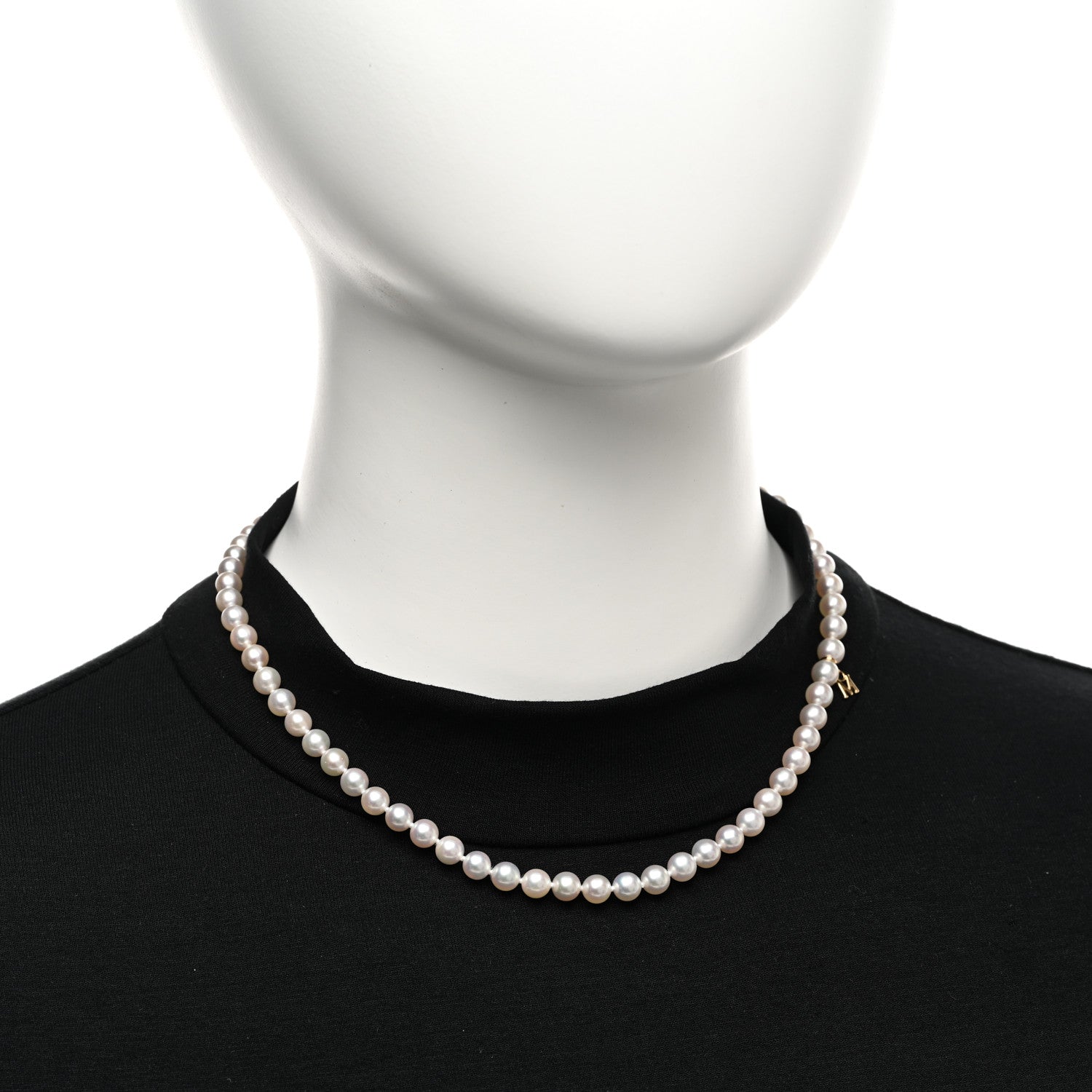 Mikimoto 18K Yellow Gold Akoya Pearl 5.5-6mm Strand Necklace 2 of 6