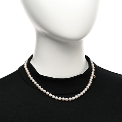 Mikimoto 18K Yellow Gold Akoya Pearl 5.5-6mm Strand Necklace 2 of 6