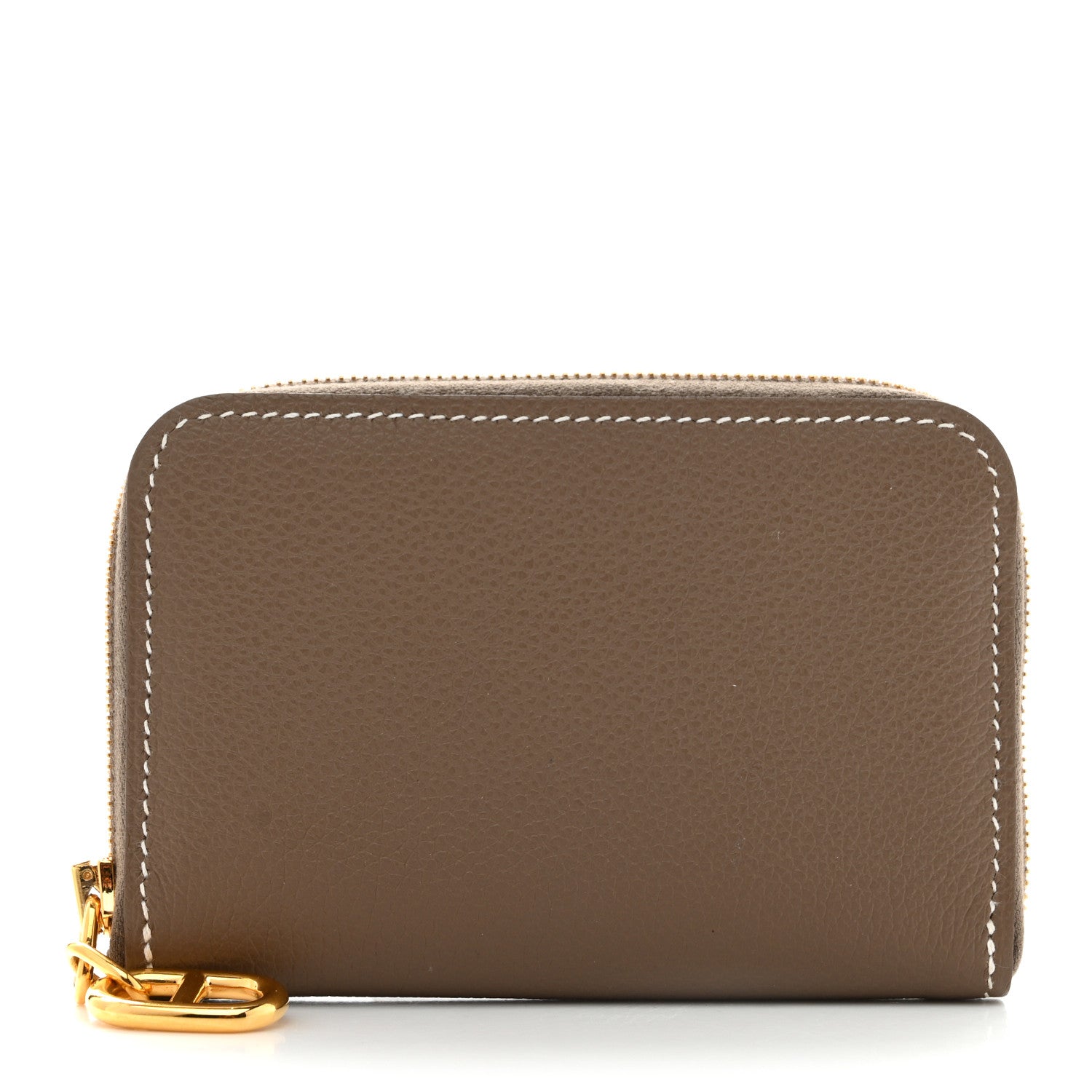 Hermes Evercolor Zipengo Chain D'Ancre Compact Cardholder Etoupe 1 of 8