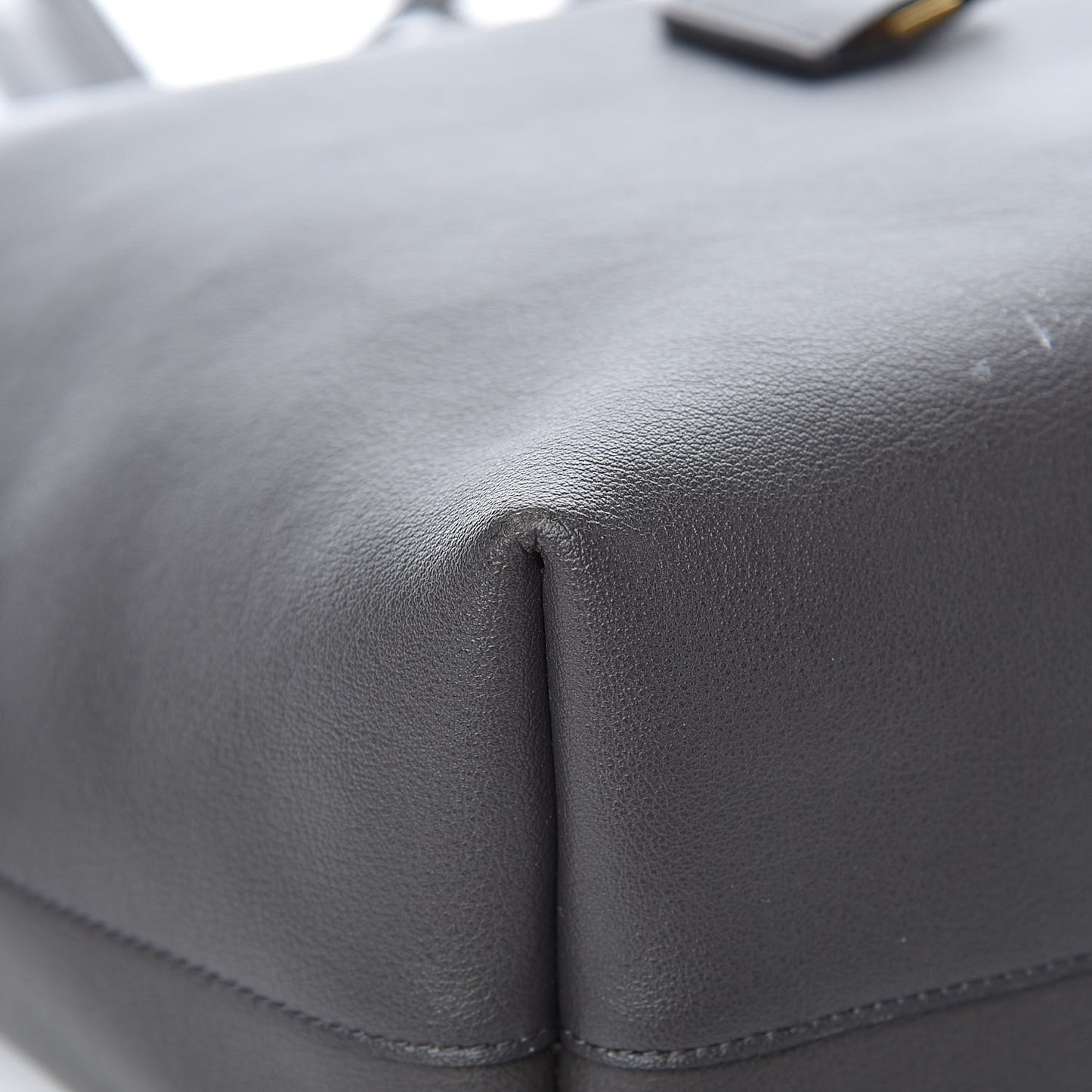 Calfskin Large Shopping Tote Dark Grey