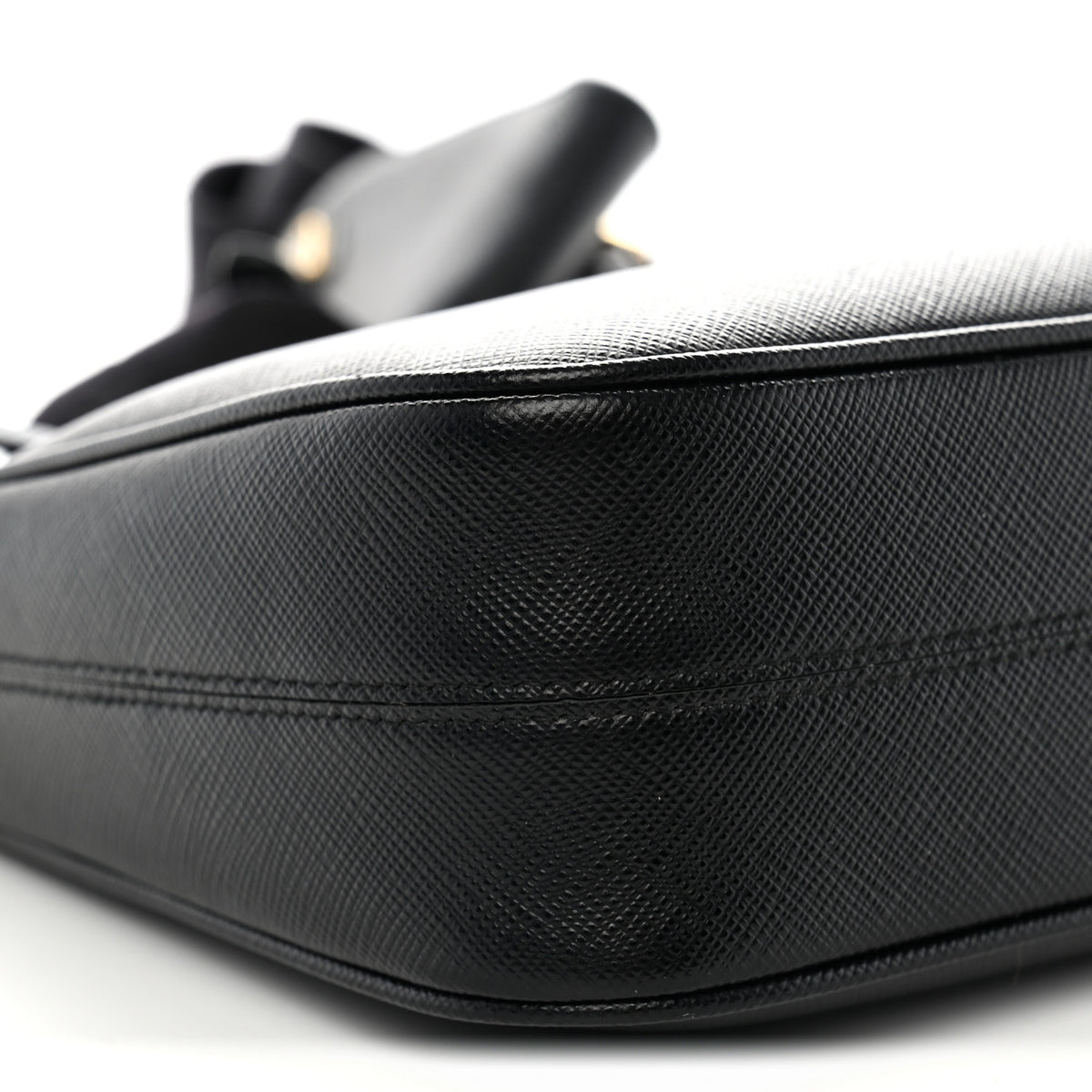 Prada Saffiano Lux Re-Edition 2005 Shoulder Bag Black 9 of 10