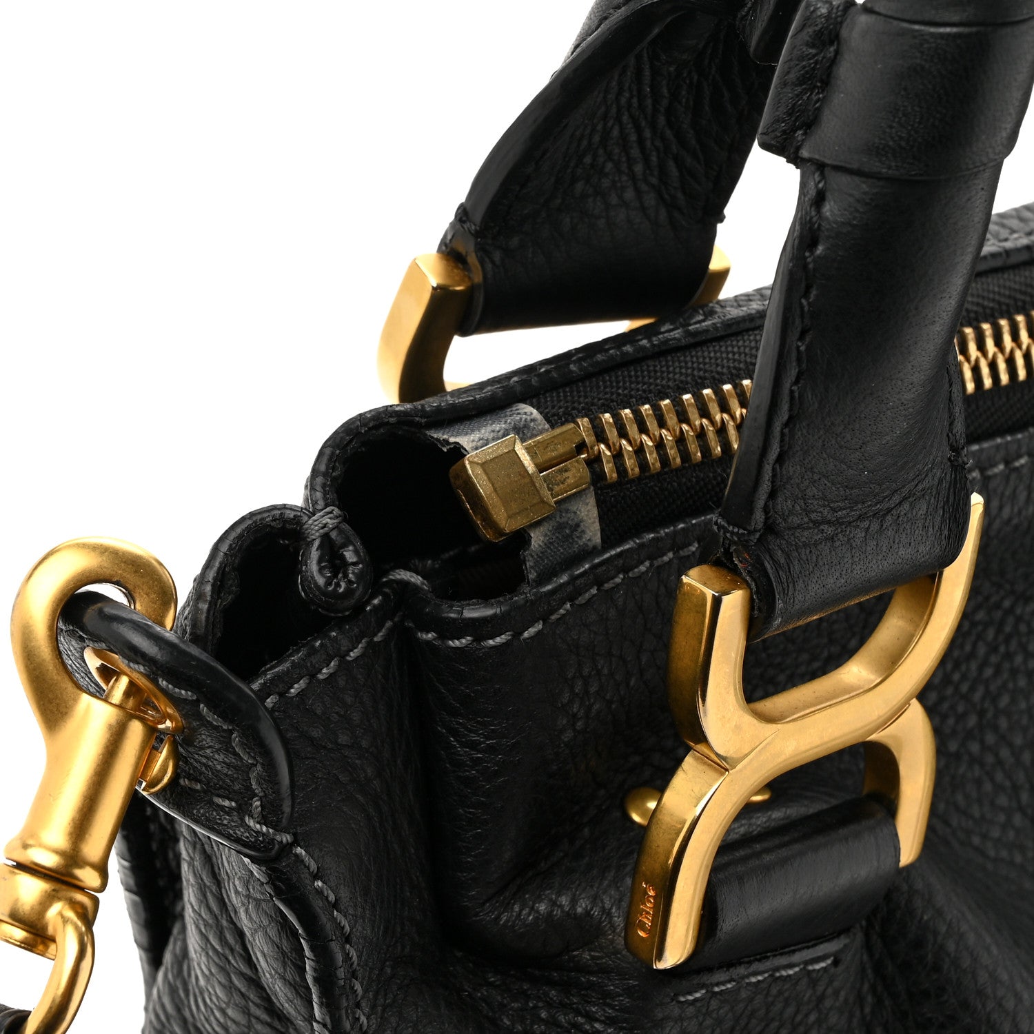 Chloe Calfskin Medium Marcie Satchel Black 10 of 14