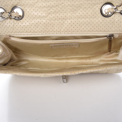 Chanel Aged Calfskin Perforated Small Flap Beige Clair 6 of 15