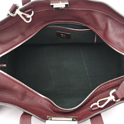 Fendi Cuoio Romano Peekaboo I SEE U Forty8 Satchel Granata 6 of 12