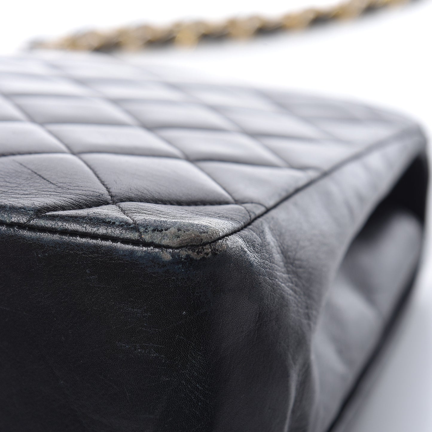 Lambskin Quilted XL Jumbo Single Flap Black