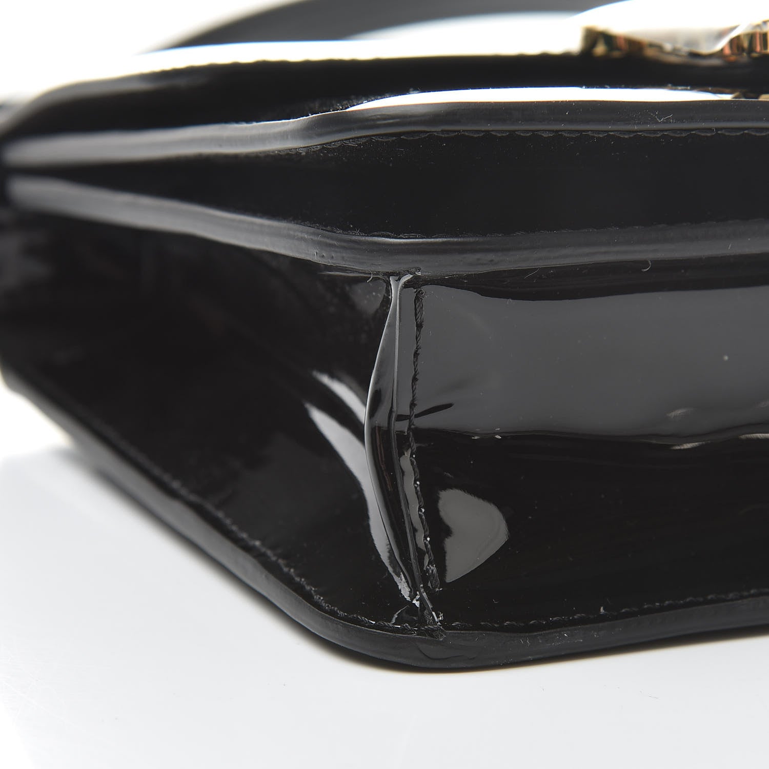 Fendi Vitello Vernice Mou Karligraphy Crossbody Bag Black 9 of 13