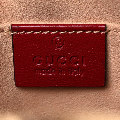 Gucci Monogram Azalea Calfskin Matelasse Diagonal Small GG Marmont Chain Shoulder Bag Beige Ebony New Cherry Red 6 of 10