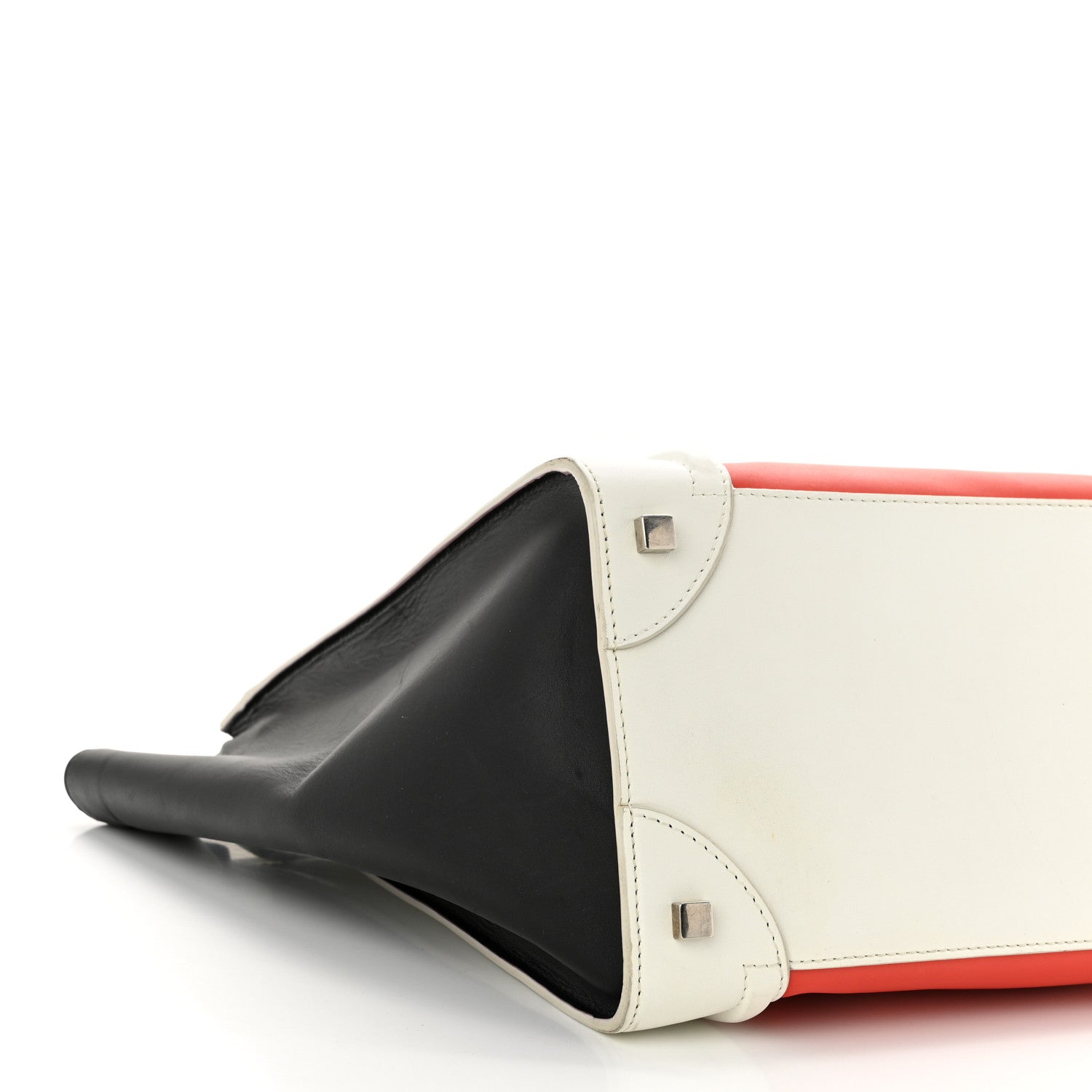 Celine Smooth Calfskin Mini Tri-Color Luggage Vermillion 8 of 11