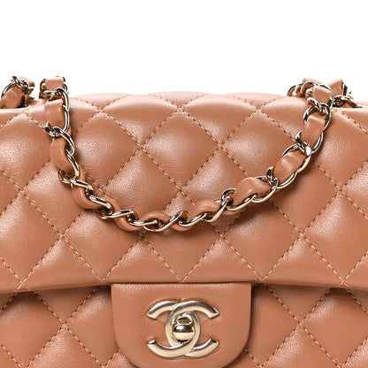 Chanel Lambskin Quilted Mini Rectangular Flap Brown 8 of 11