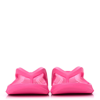 Balenciaga Rubber Womens Mold Thong Sandals 36 Fluo Pink 2 of 8
