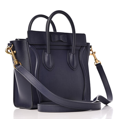 Celine Smooth Calfskin Nano Luggage Ink 3 of 13