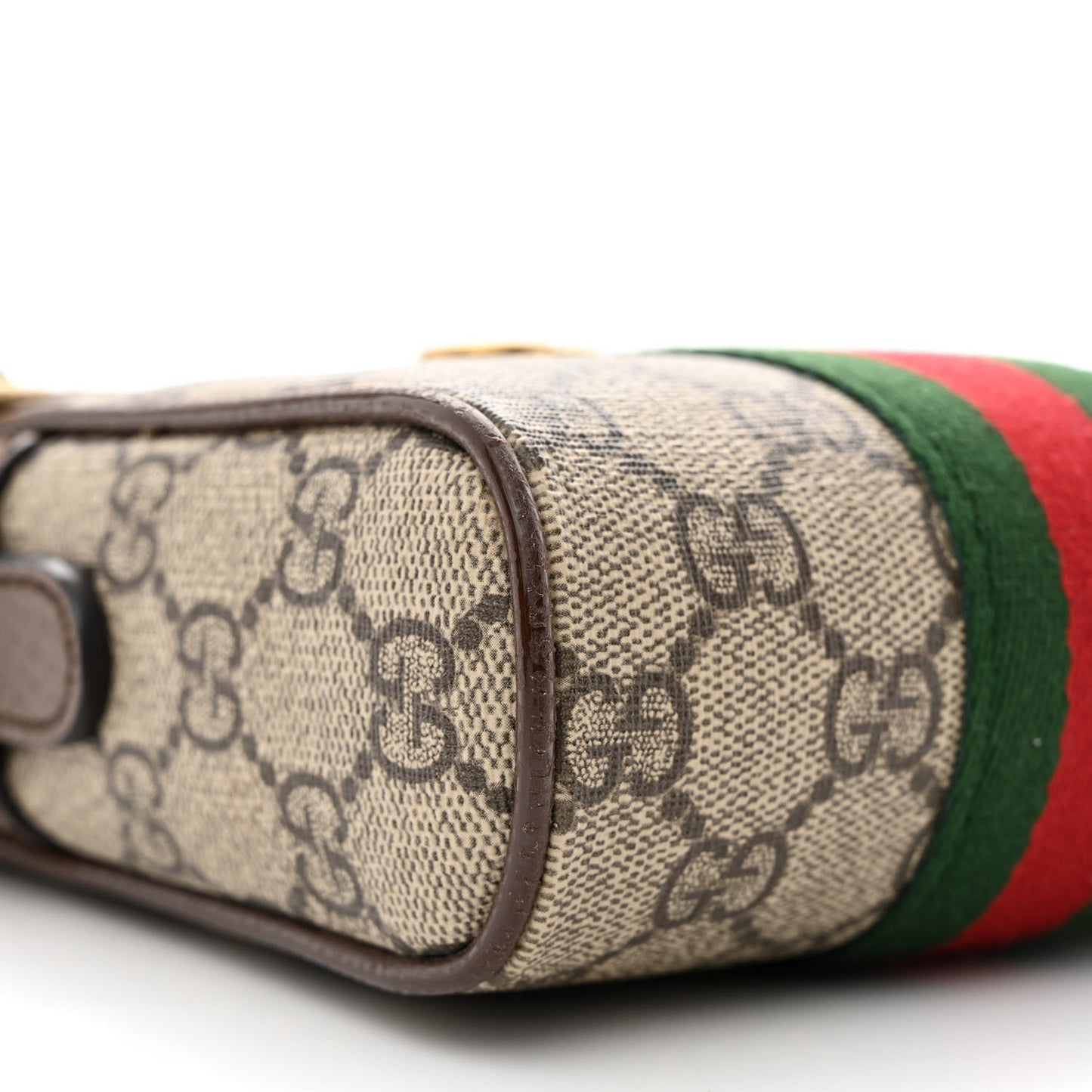 GG Supreme Monogram Web Mini Ophidia Messenger Brown