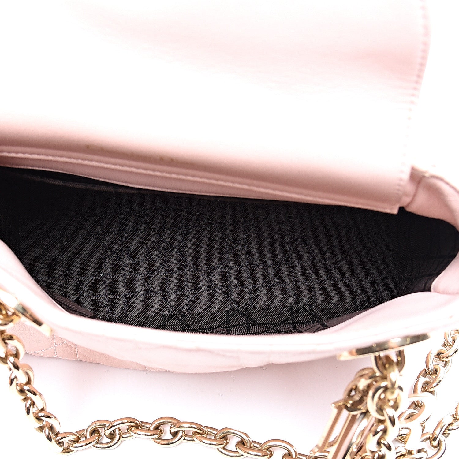 Christian Dior Lambskin Cannage Lady Dior Double Chain Bag Pink 4 of 9