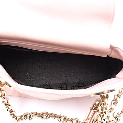 Christian Dior Lambskin Cannage Lady Dior Double Chain Bag Pink 4 of 9