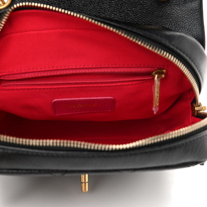 Chanel Shiny Caviar Quilted Chain Melody Backpack Black 5 of 11