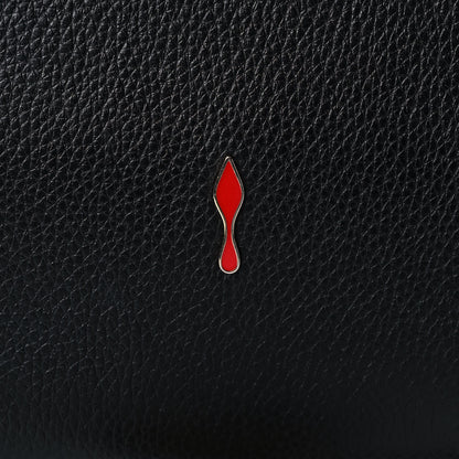 Christian Louboutin Grained Calfskin Spikes Loubinthesky Paloma Wallet On Chain Black Multimetal 8 of 17