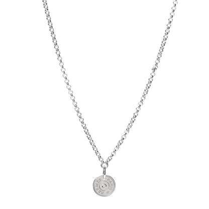 Hermes 18K White Gold Diamond Gambade Clou de Selle Pendant Necklace 1 of 6