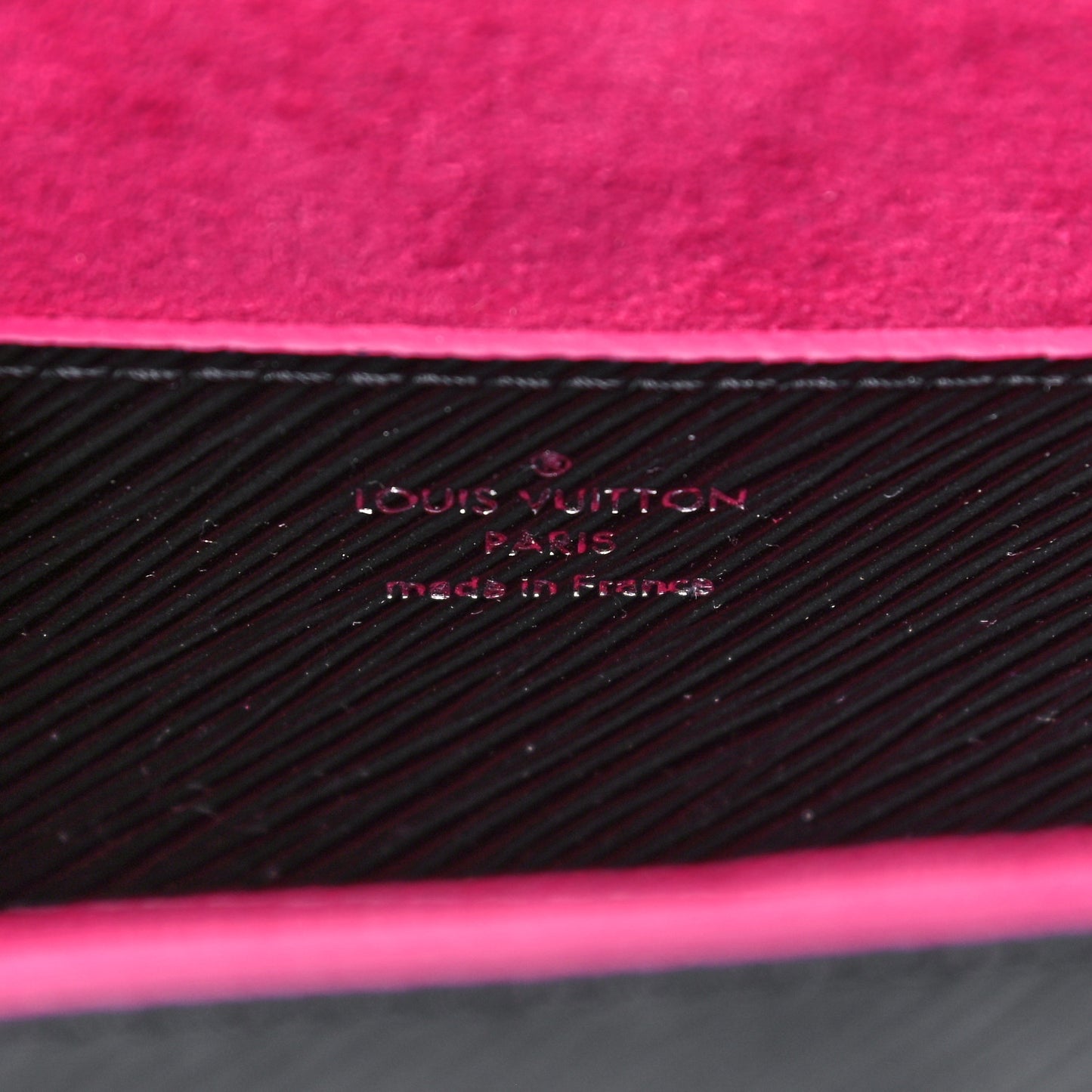 Epi Twist Shoulder Bag MM Black Pink