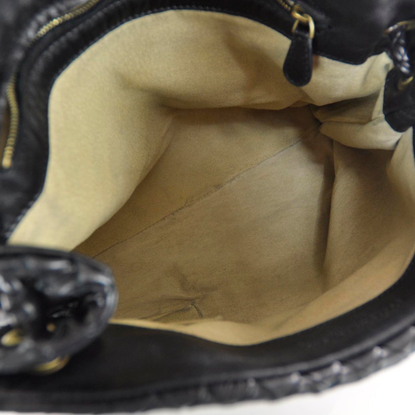 Nappa Intrecciato Flap Bag Nero