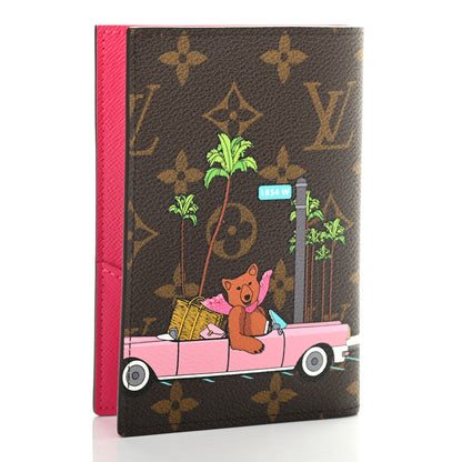 Louis Vuitton Monogram 2021 Christmas Animation Hollywood Passport Cover Fuchsia 3 of 6