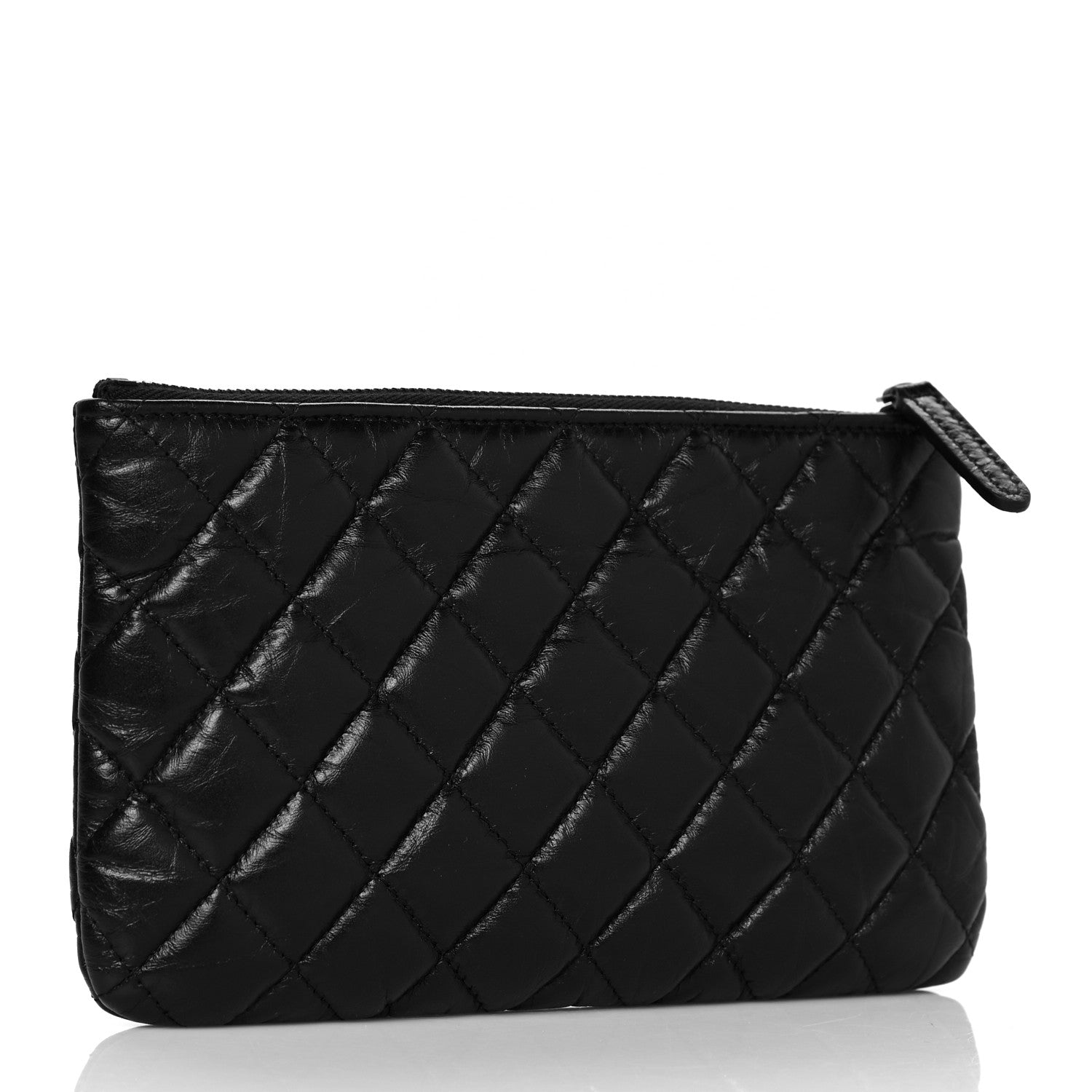 Chanel Aged Calfskin Quilted Medium Reissue Cosmetic Case So Black 3 of 10