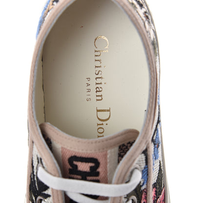 Christian Dior Cotton Rosa Mutabilis Embroidered Womens Walk'N'Dior Low Top Sneakers 35 Beige Multicolor 5 of 7