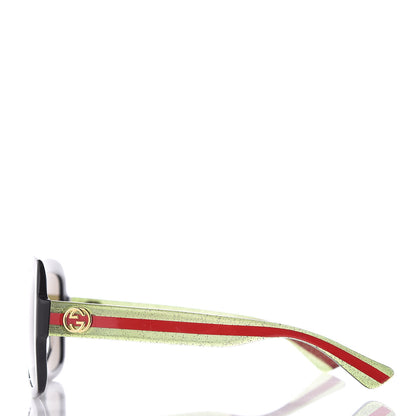 Gucci Oversize Square Web GG 0036S Sunglasses Black 2 of 7