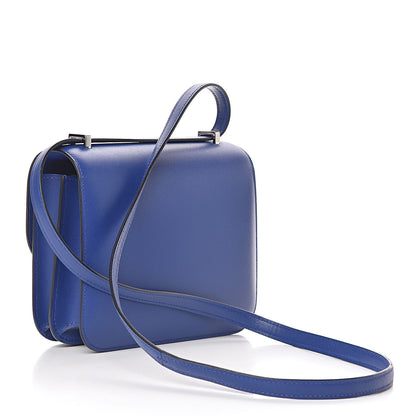 Hermes Tadelakt Constance 18 Bleu Electrique 3 of 23