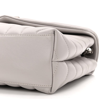 Saint Laurent Calfskin Y Quilted Monogram Small Loulou Chain Satchel Granite 10 of 11