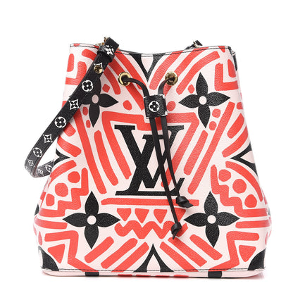 Louis Vuitton Monogram Giant Crafty NeoNoe MM Creme Rouge Black 1 of 7