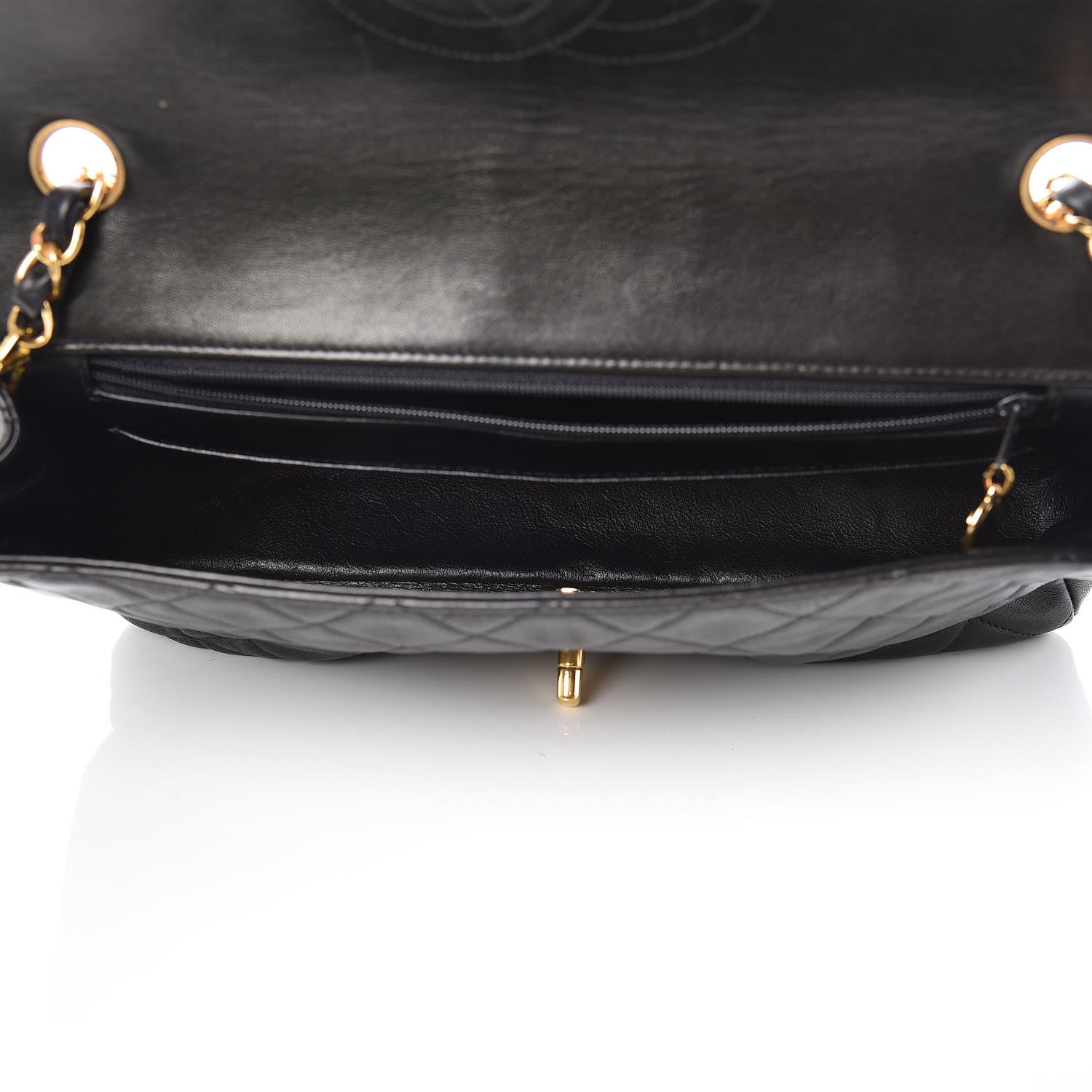 Chanel Lambskin Quilted Medium Single Flap Black 5 of 11