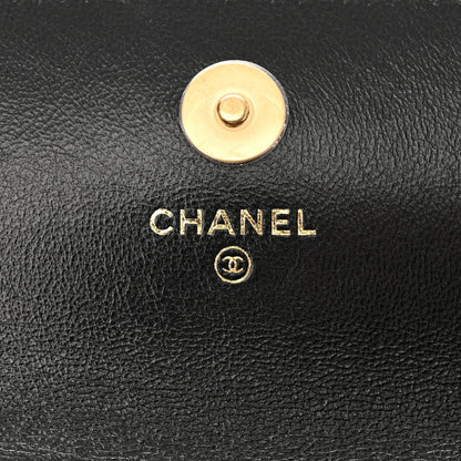 Chanel Lambskin Quilted Dynasty Flap Phone Holder With Chain Black 6 of 11