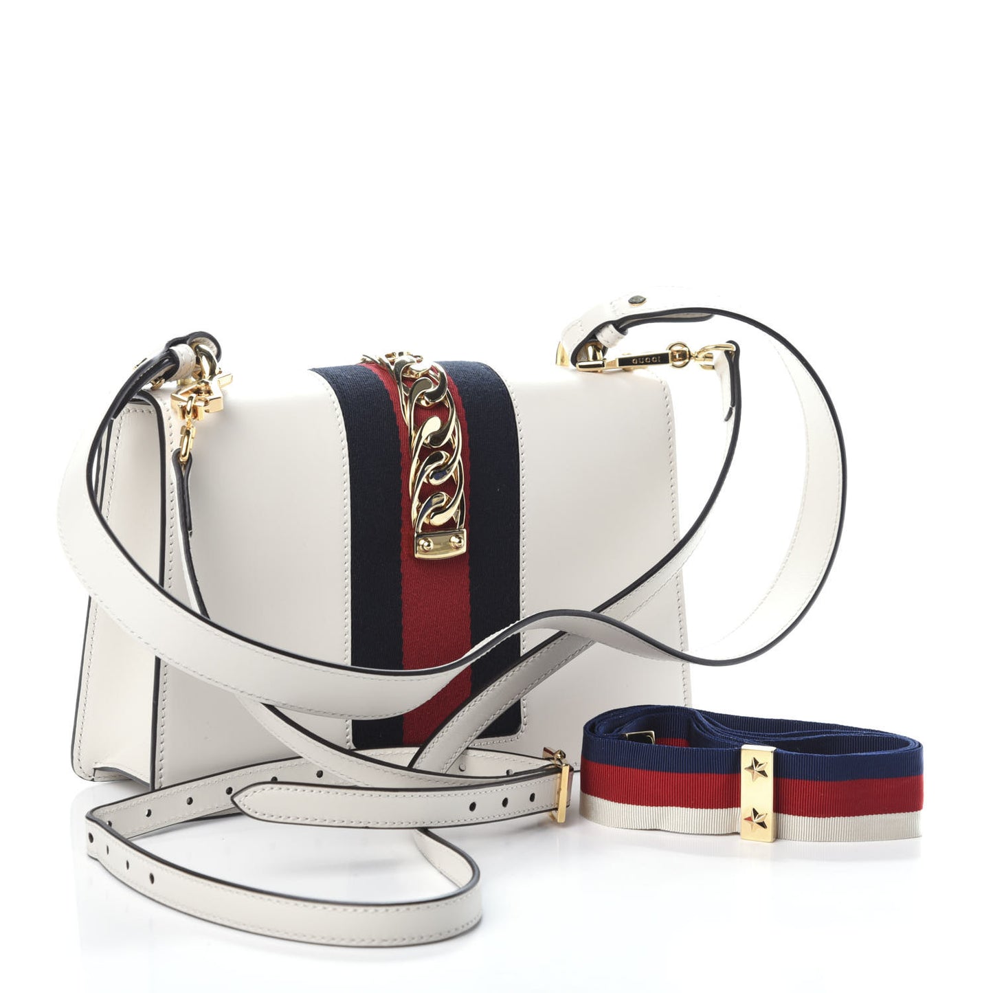 Calfskin Small Sylvie Shoulder Bag Off White