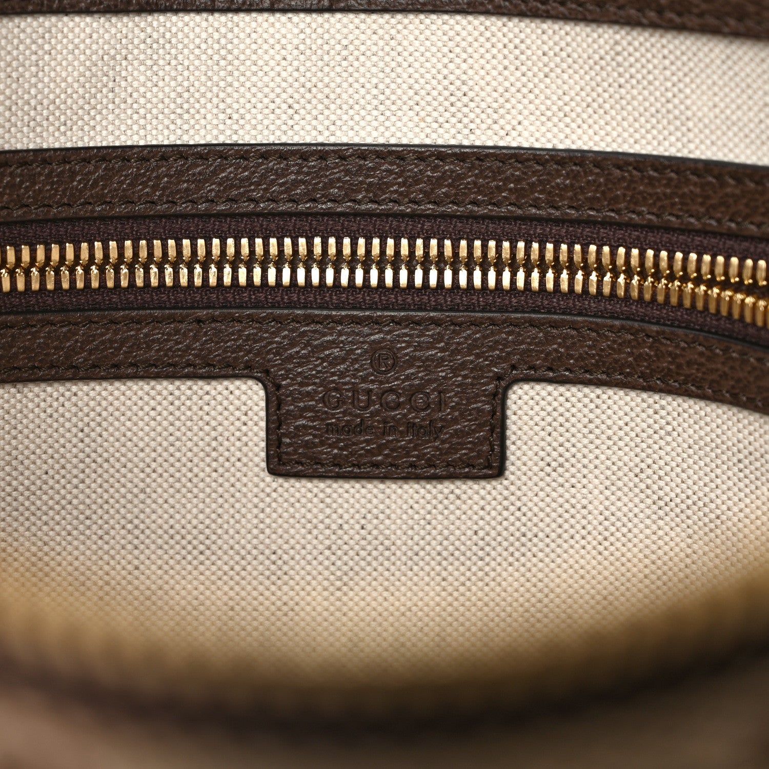 Gucci Monogram Jumbo GG Textured Dollar Calfskin Web Wristlet Messenger Bag Camel Ebony New Acero 6 of 8