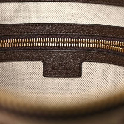 Gucci Monogram Jumbo GG Textured Dollar Calfskin Web Wristlet Messenger Bag Camel Ebony New Acero 6 of 8