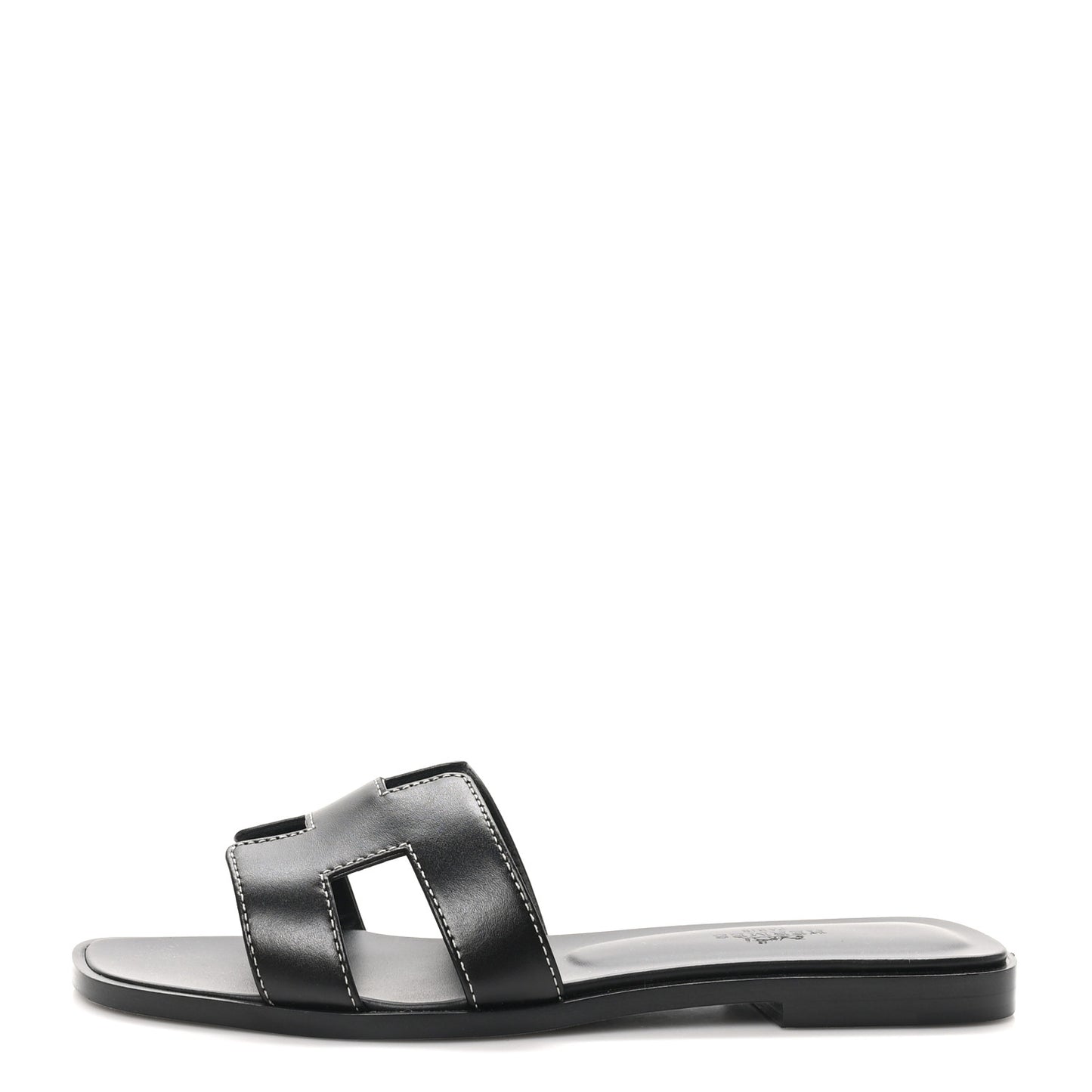 Box Calfskin Oran Sandals 37 Black