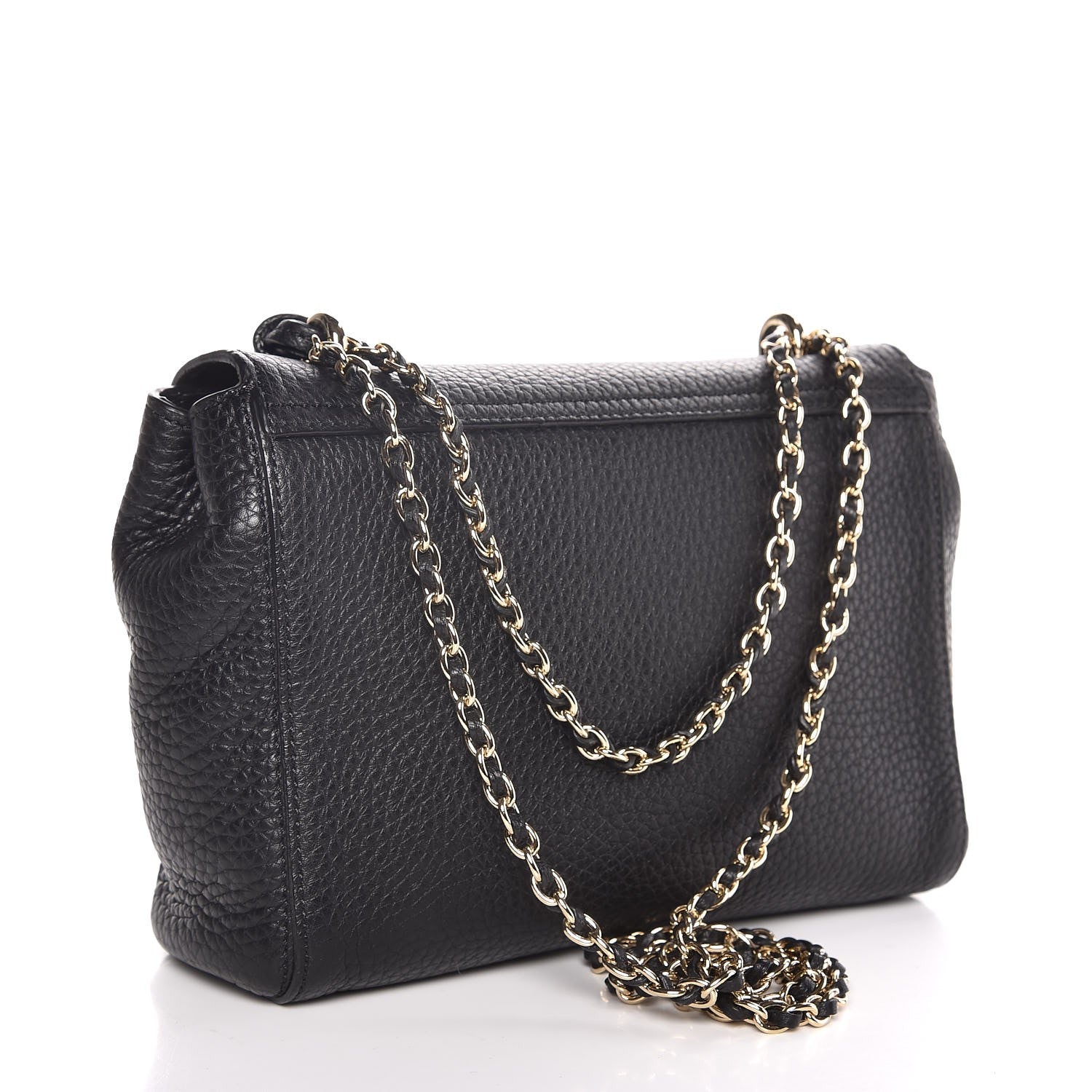 Mulberry Glossy Goatskin Small Lily Flap Black 3 of 8