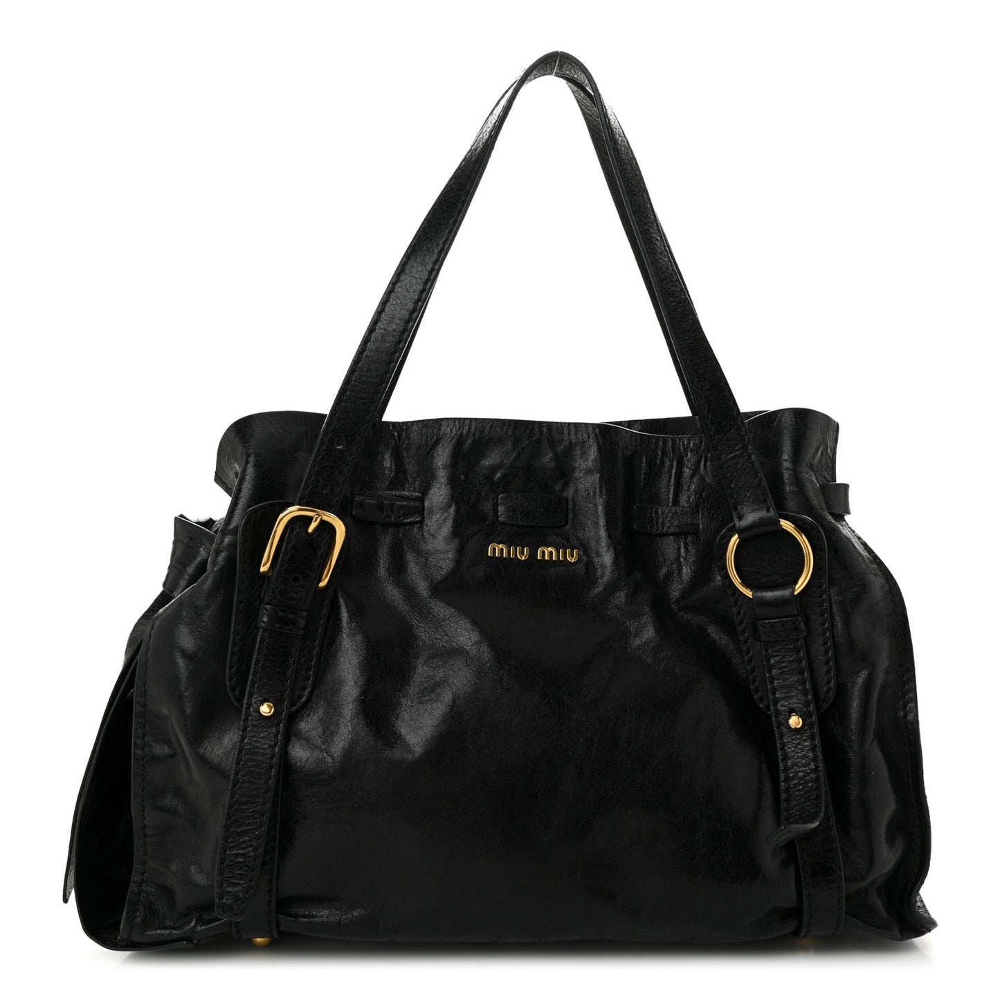 Vitello Lux Peggy Bow Tote Black