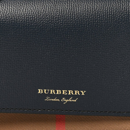 Burberry Derby Calfskin House Check Mini Hampshire Wallet On Chain Ink Blue 7 of 9