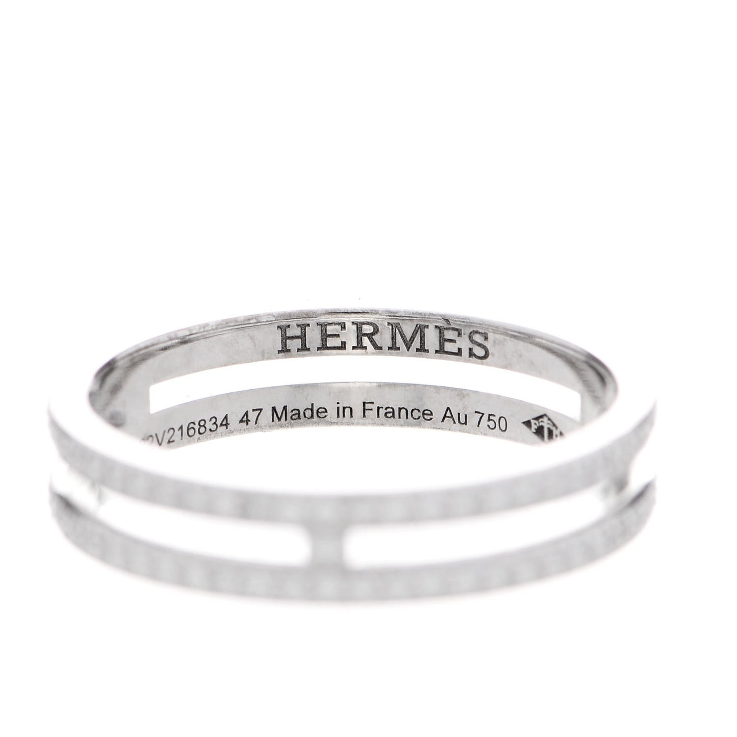 18K White Gold Diamond Ariane Wedding Band Ring 47 4.25