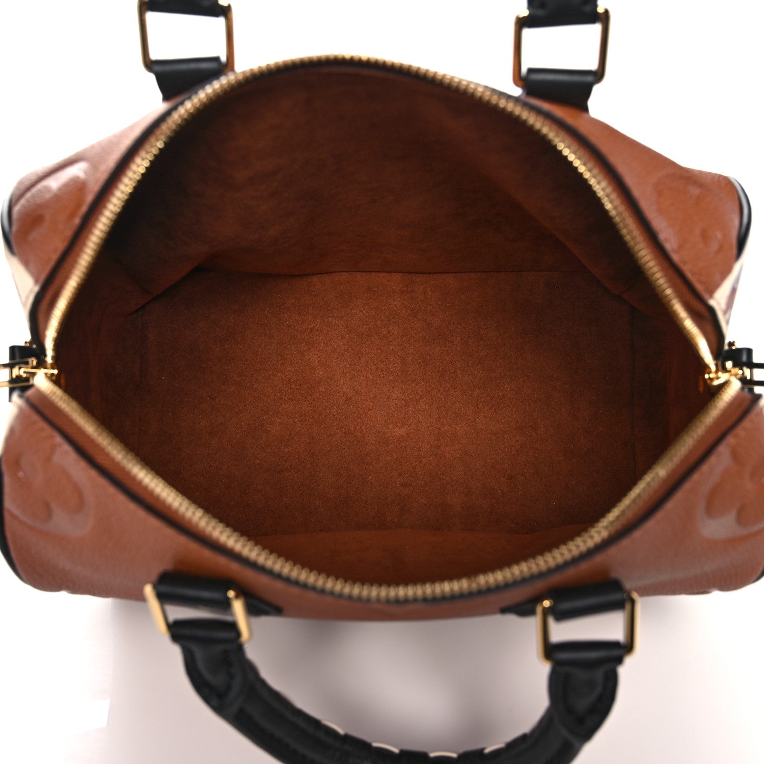 Louis Vuitton Empreinte Monogram Giant Wild At Heart Speedy Bandouliere 25 Caramel 5 of 9