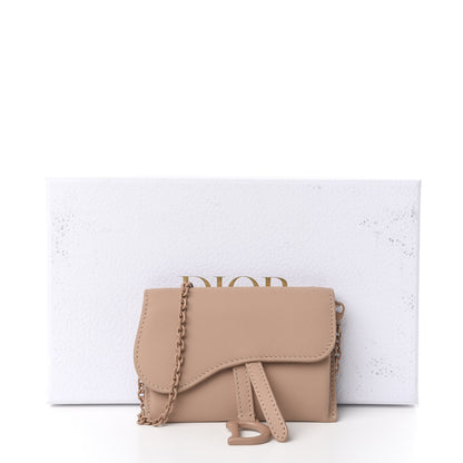 Christian Dior Ultra Matte Calfskin Nano Saddle Chain Pouch Rose Des Vents 8 of 8