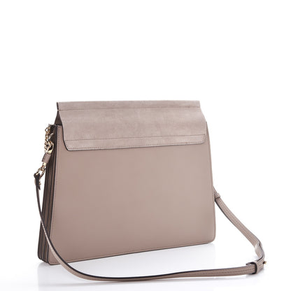 Chloe Calfskin Suede Medium Faye Shoulder Bag Motty Grey 3 of 8