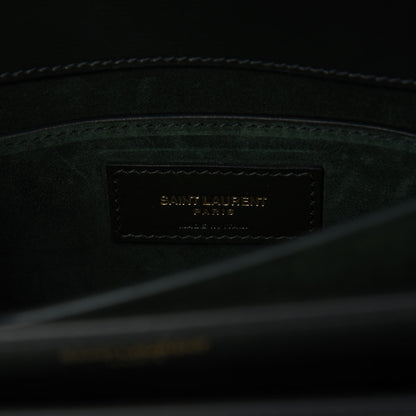 Saint Laurent Calfskin Medium Monogram Sunset New Vert Fonce 8 of 10