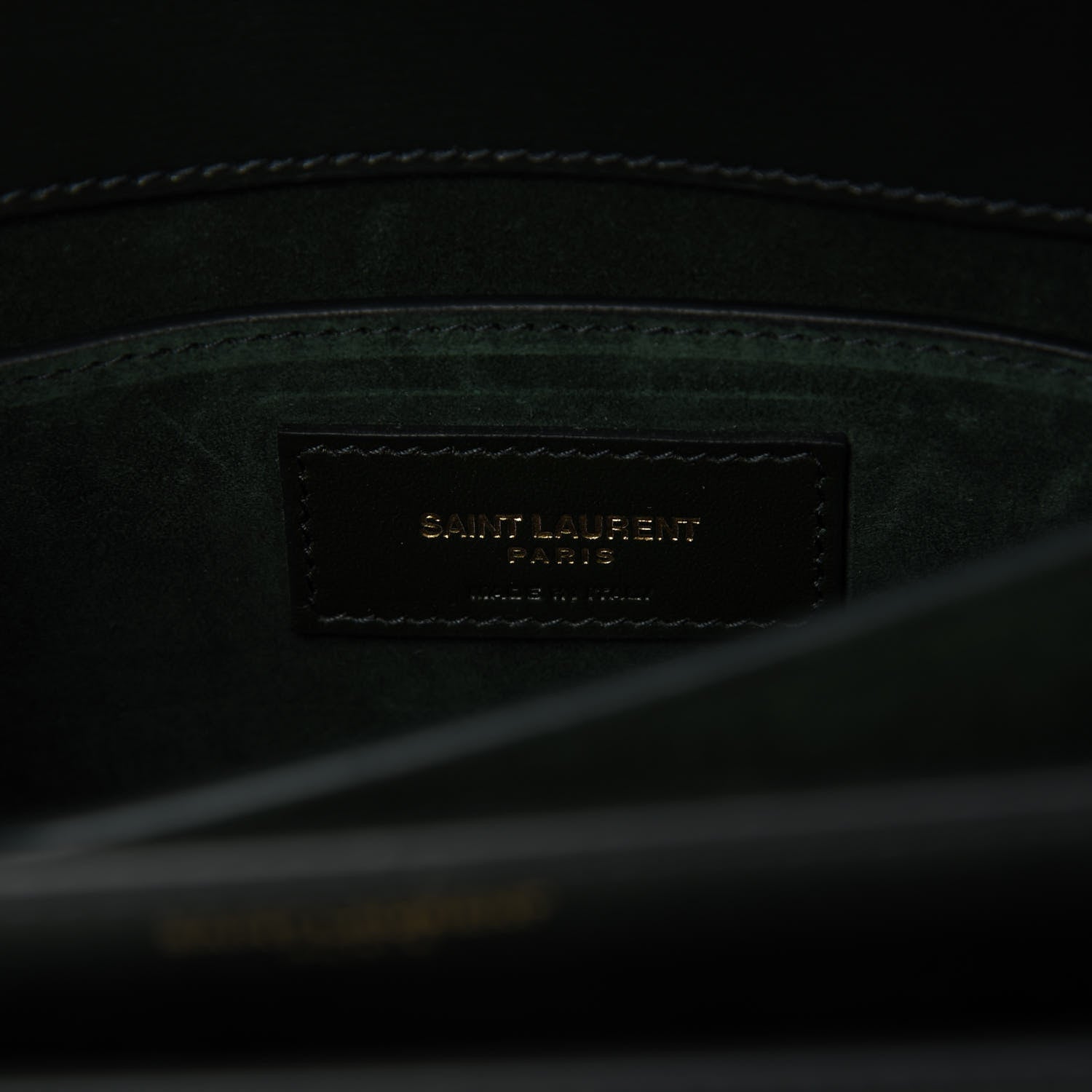 Saint Laurent Calfskin Medium Monogram Sunset New Vert Fonce 8 of 10