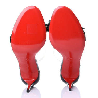 Christian Louboutin Patent PVC Just Nodo 85 Slide Sandals 39 Black 7 of 10