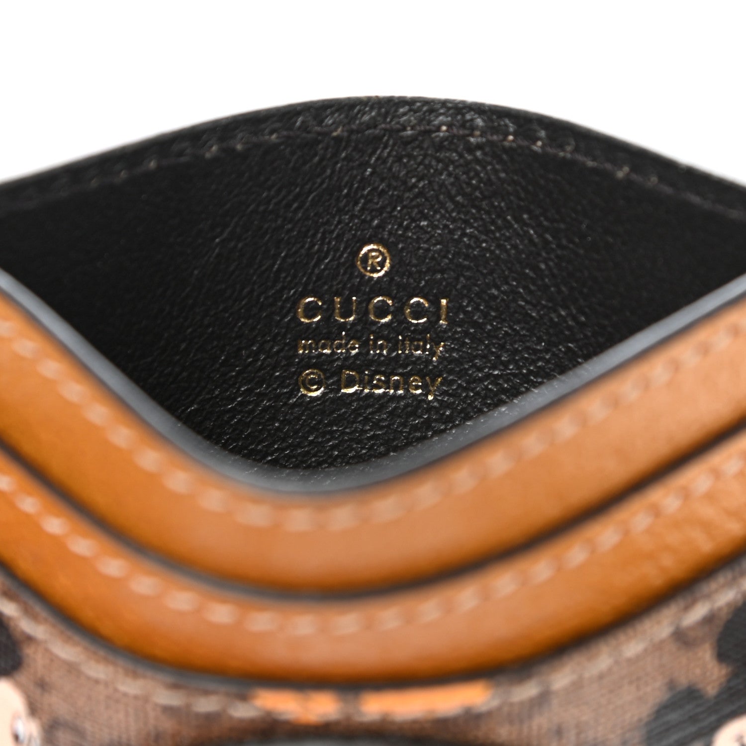 Gucci X DISNEY Mini Vintage GG Supreme Monogram Mickey Mouse Card Holder Beige Vintage Sun Oil 6 of 8