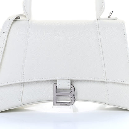 Balenciaga Grained Calfskin Small Hourglass Top Handle Bag White 11 of 11