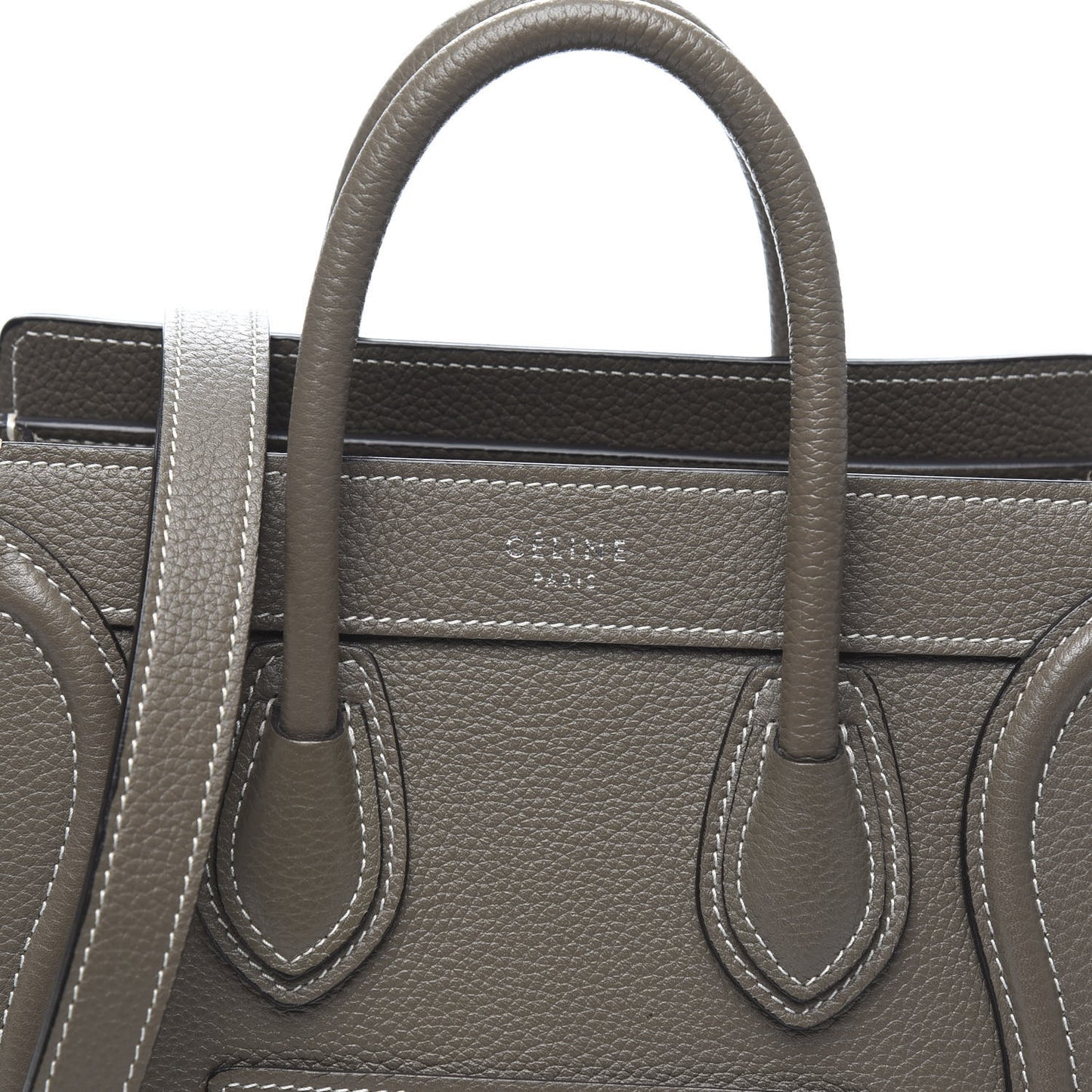 Drummed Calfskin Nano Luggage Souris