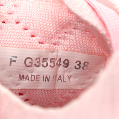 Chanel Mixed Fibers Quilted Womens CC Sneakers 38 Light Pink 6 of 7